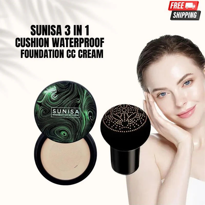 SUNISA 3 IN 1 AIR CUSHION WATERPROOF FOUNDATION CC CREAM